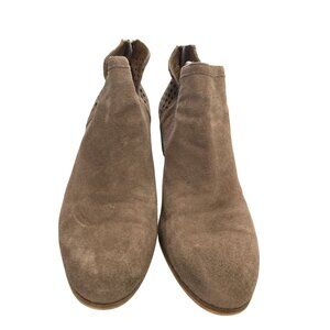 Susina Womens size 11M Taupe Suede Leather Zipper Back Closure Ankle Boots
